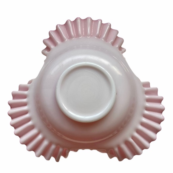 Vintage Victorian Fluted Crimped Glass Centerpiece - Picture 9 of 10